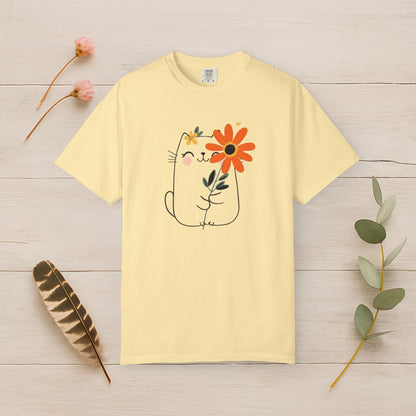 Flower Hug Cat Tee