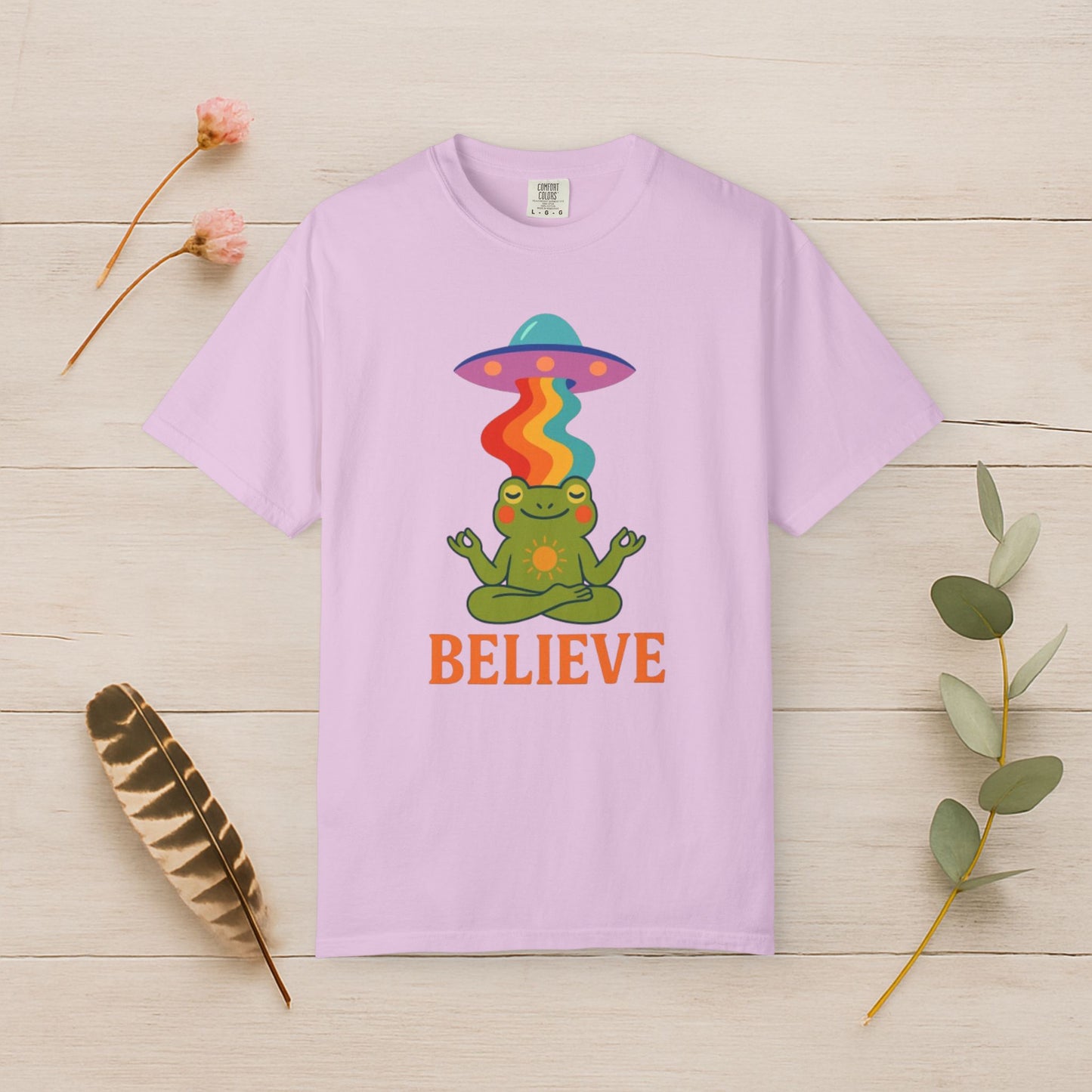 Meditating Frog & Colorful UFO Tee