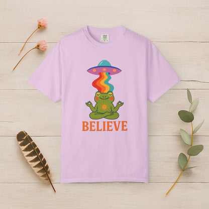 Meditating Frog & Colorful UFO Tee