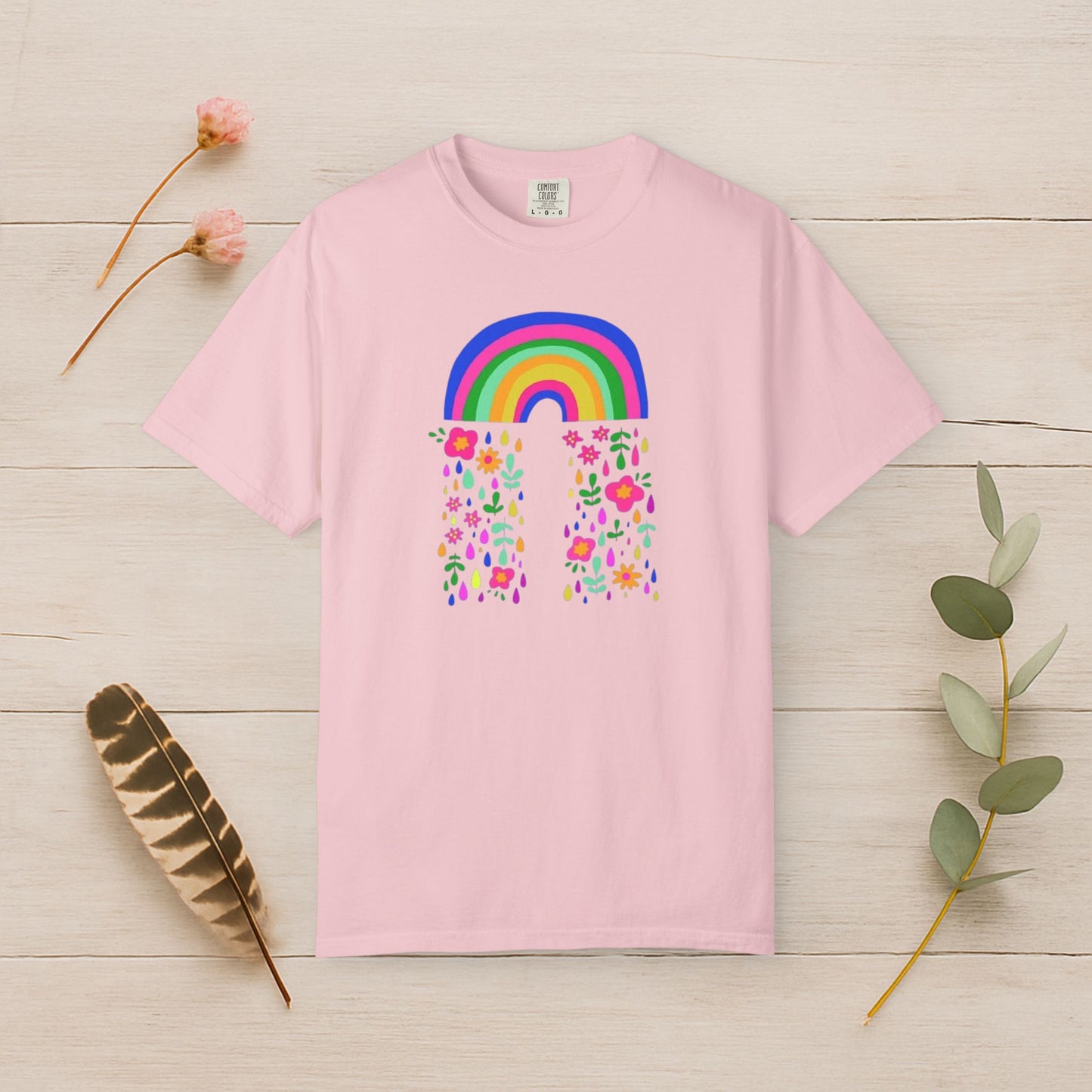 Rainbow Bloom Shower Tee