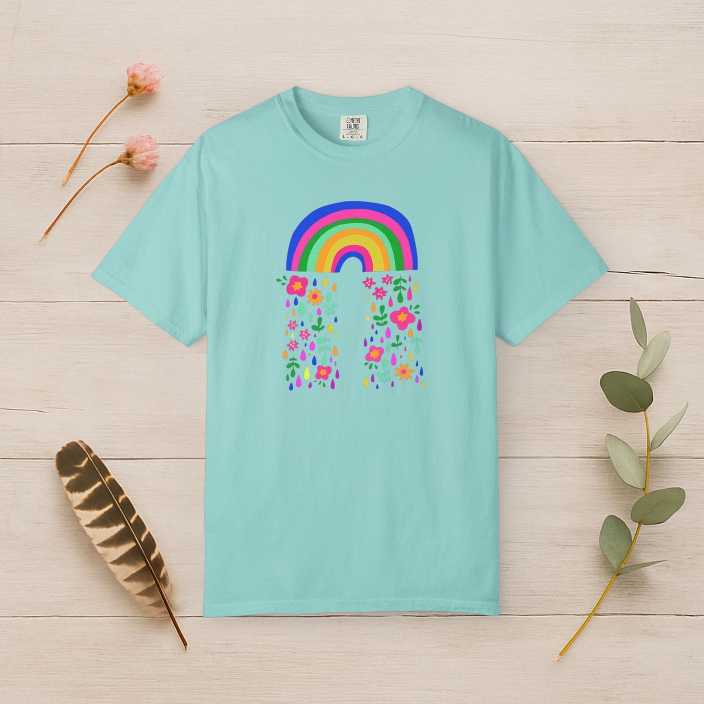 Rainbow Bloom Shower Tee
