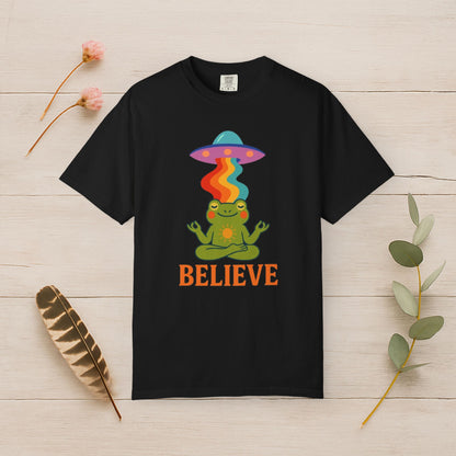 Meditating Frog & Colorful UFO Tee