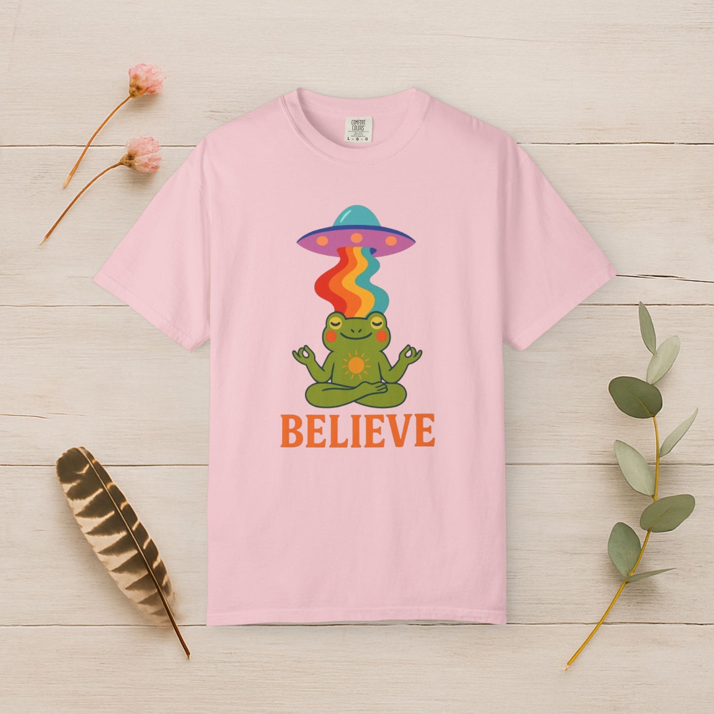 Meditating Frog & Colorful UFO Tee