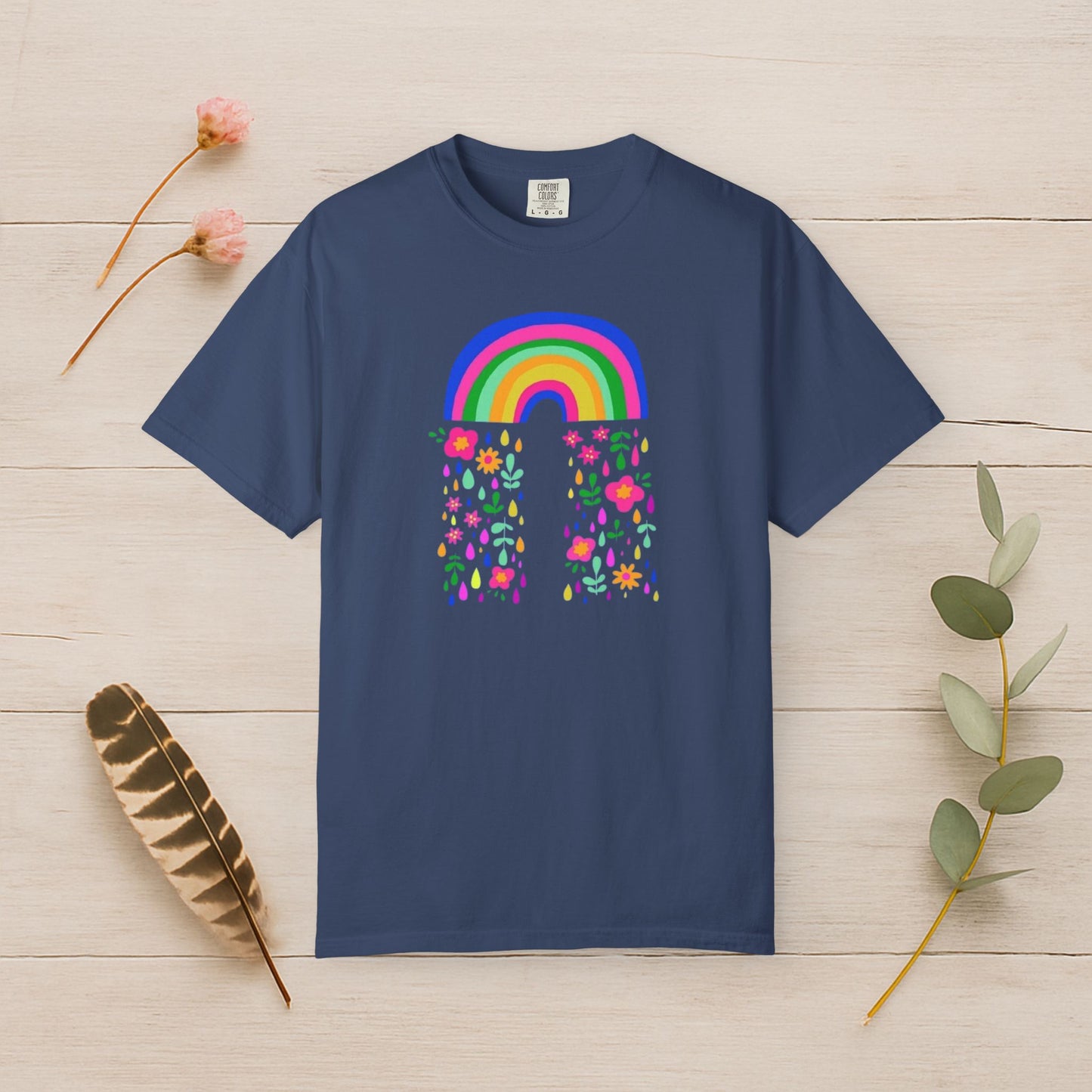 Rainbow Bloom Shower Tee