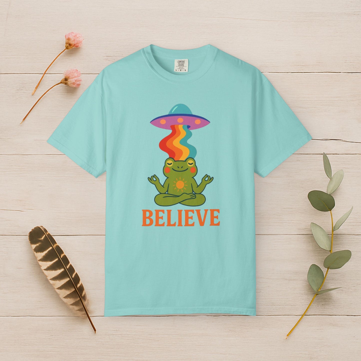 Meditating Frog & Colorful UFO Tee