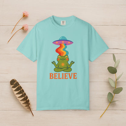 Meditating Frog & Colorful UFO Tee