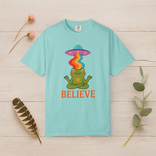 Meditating Frog & Colorful UFO Tee