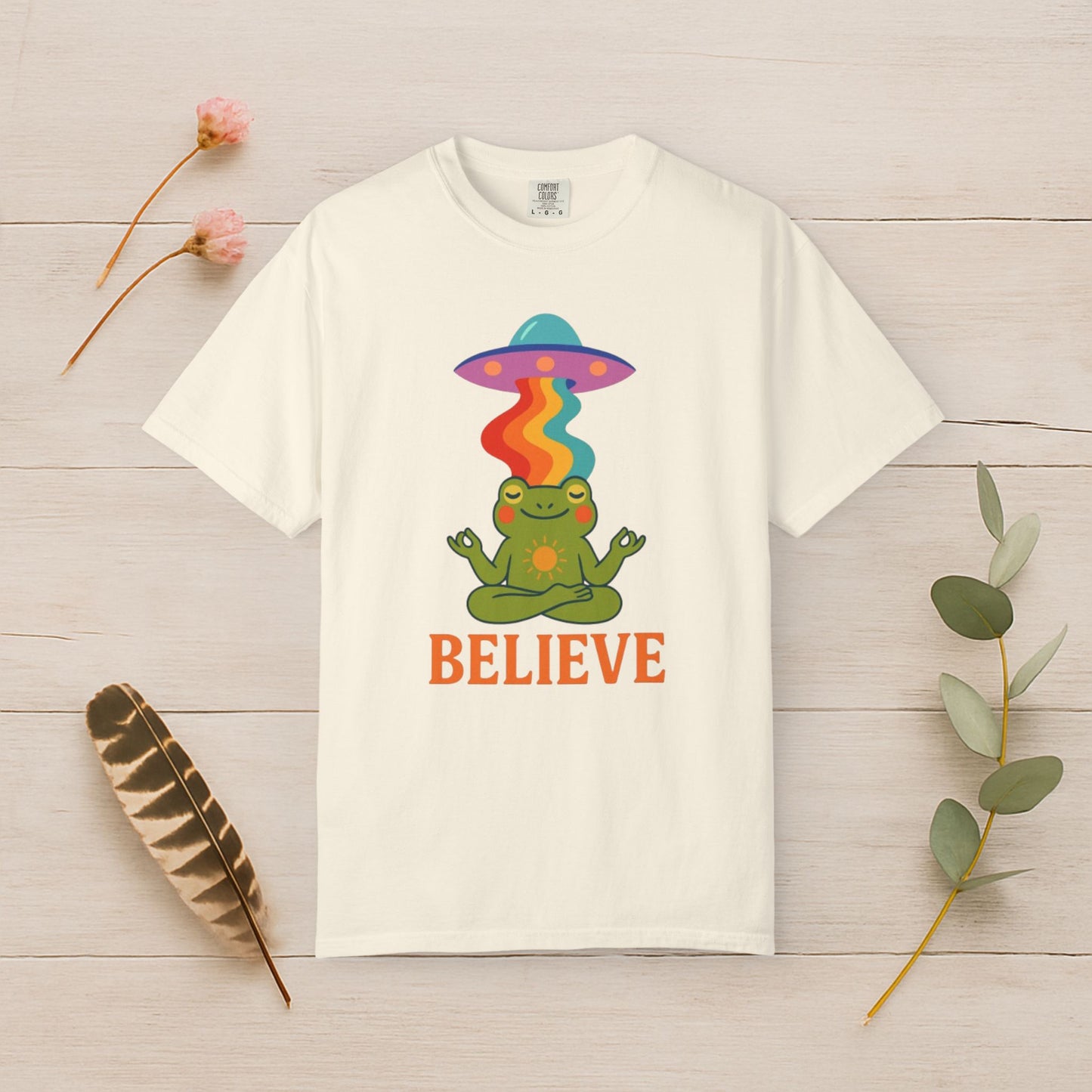 Meditating Frog & Colorful UFO Tee